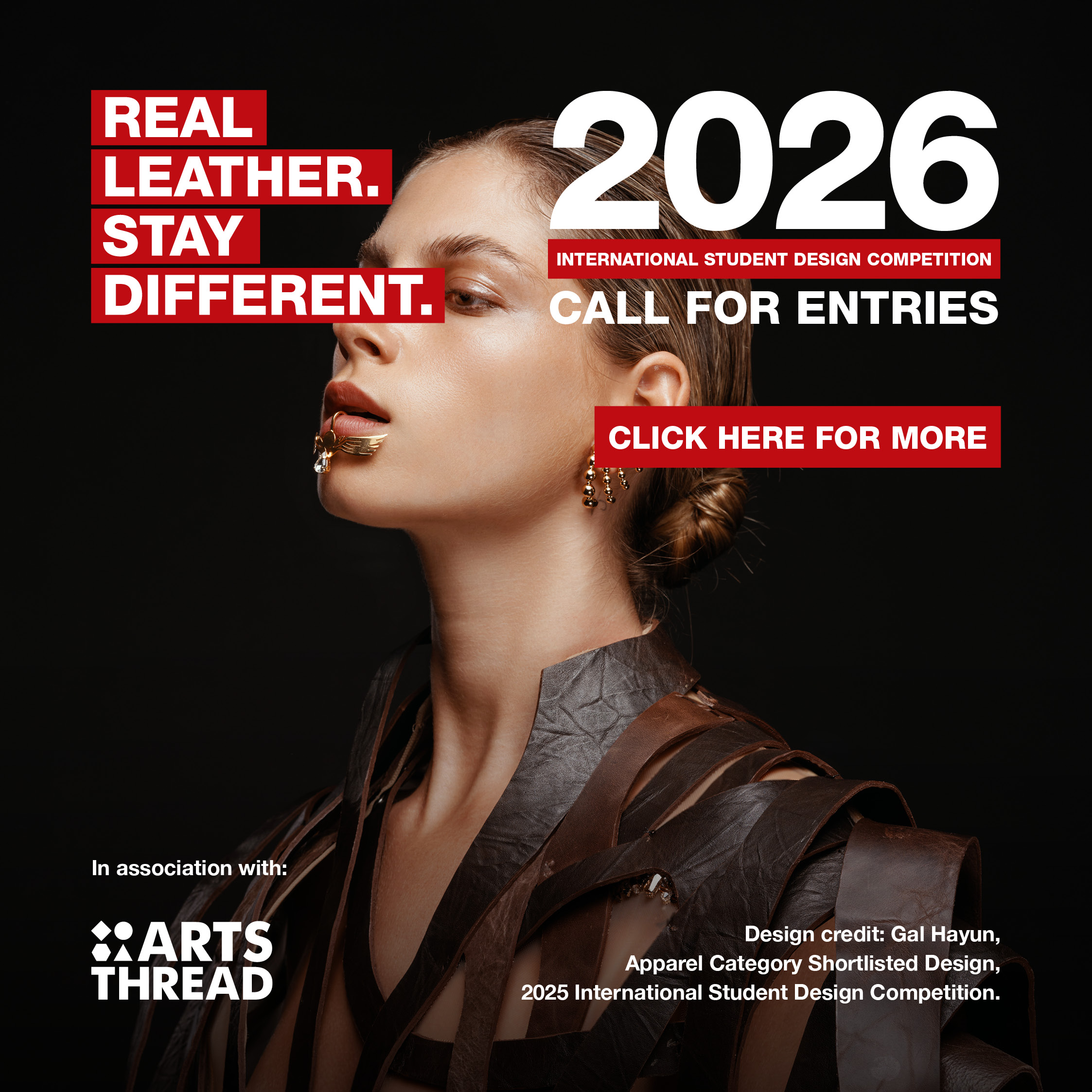 International Real Leather. Stay Different. Student Design Competition 2026