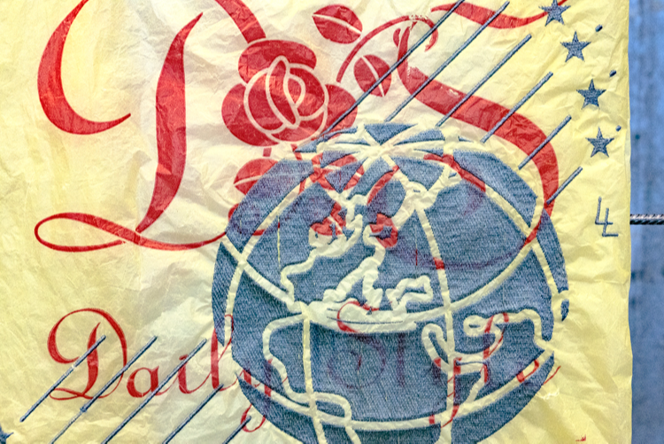 eAt ThE rIcH, Daily Shop plastic bag, front, detail