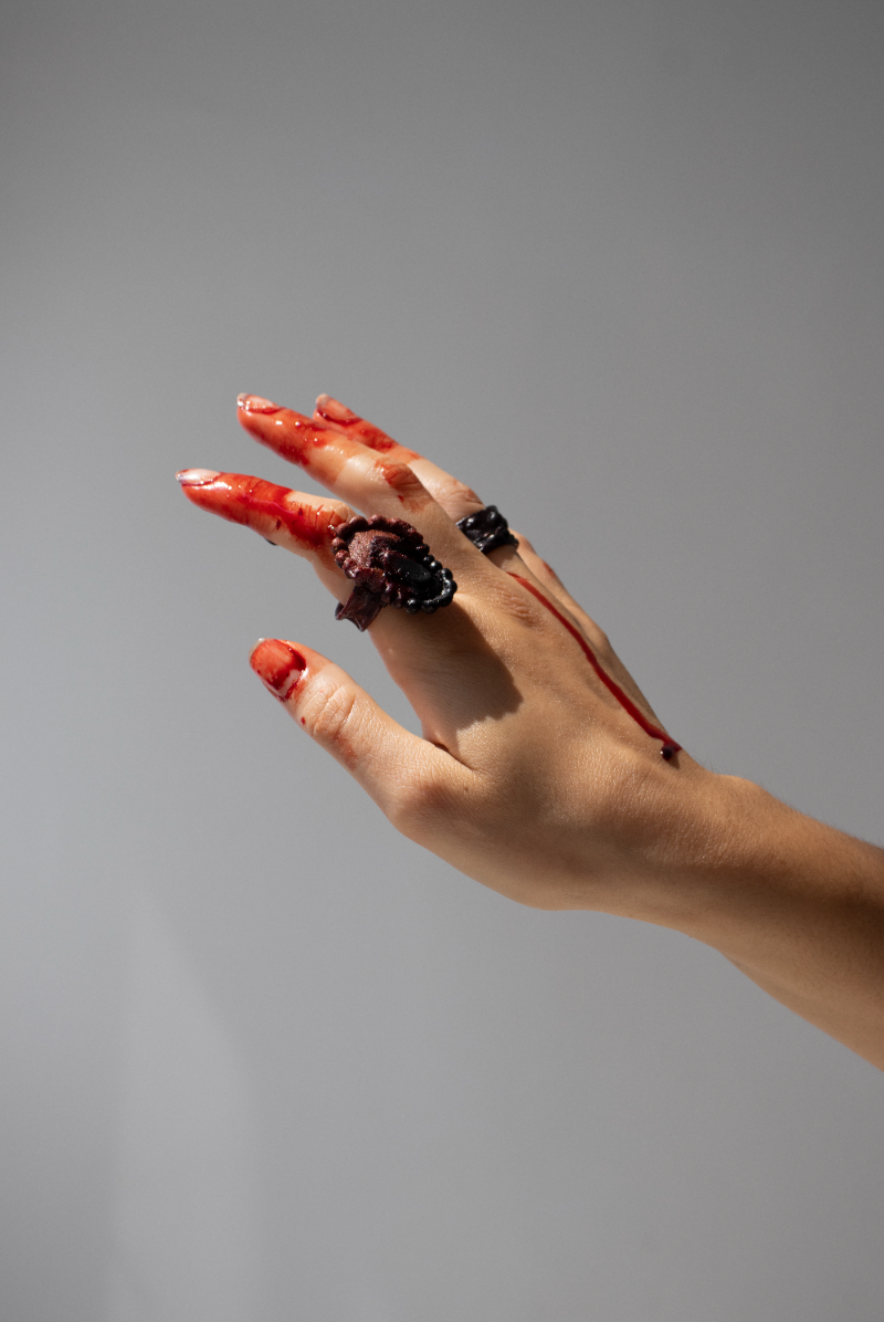 The Power Within: Menstrual Blood Transformed into Striking Rings