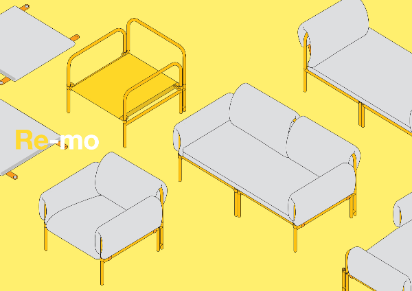 RE-MO:  a flat-packable modular sofa that's easy to move, repair and recycle.