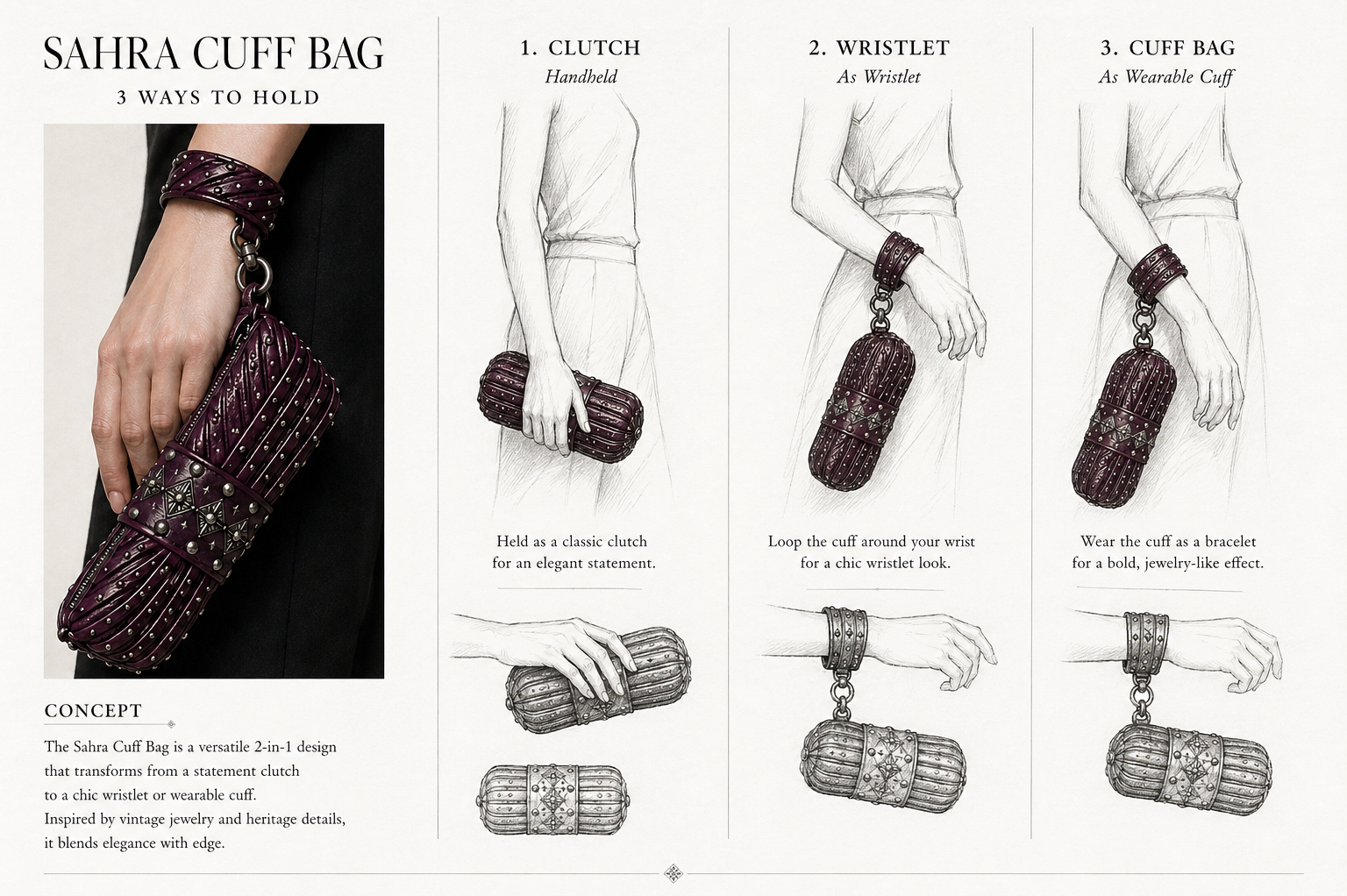Sahra cuff bag, portfolio item 2