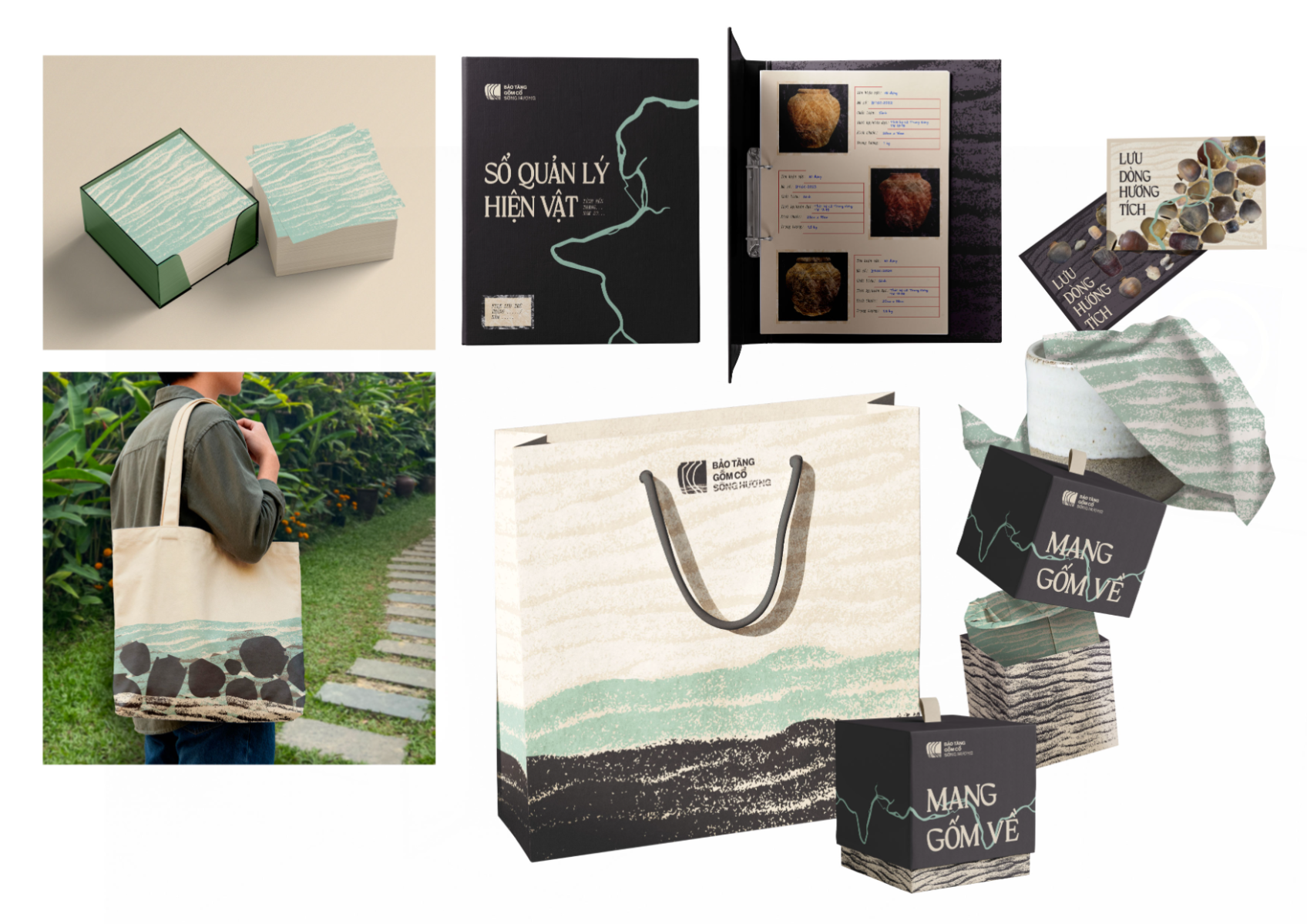 Visual identity for antique pottery museum branding, portfolio item 7