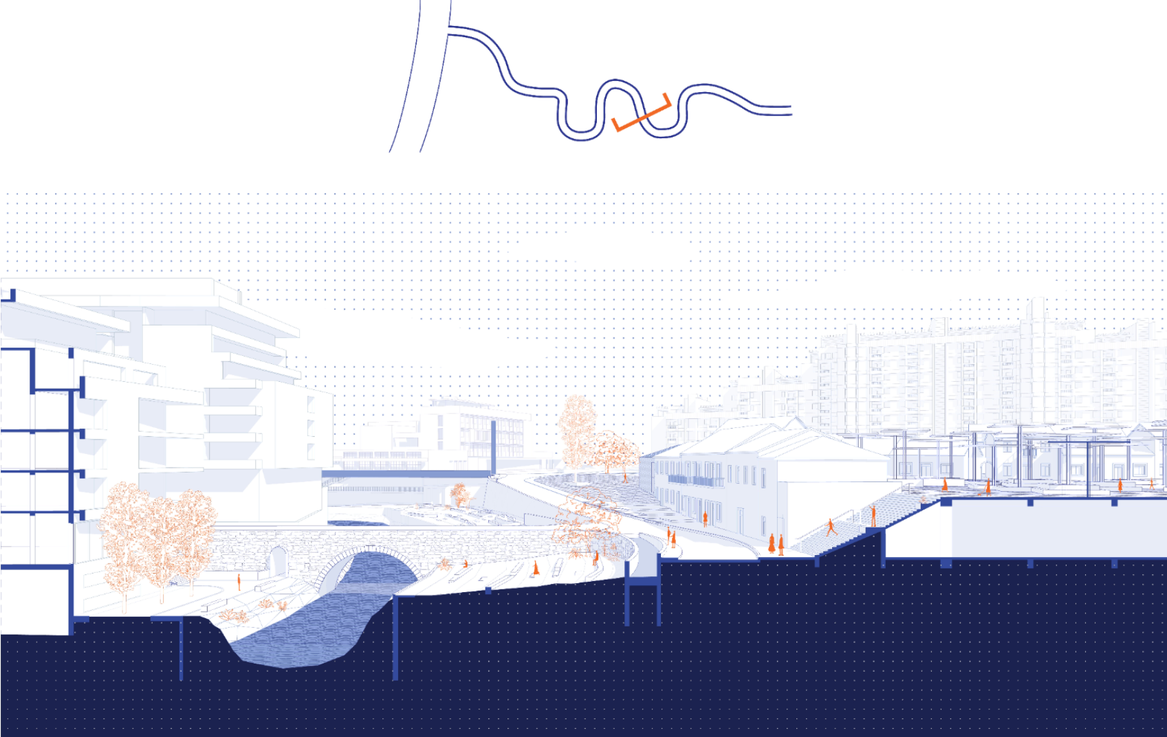 ARTICULATION OF URBAN EDGES – REACTIVATING THE RIBNICA AS pODGORICA'S URBAN CLASP, portfolio item 14