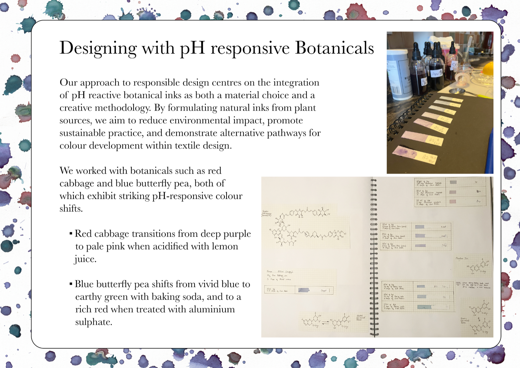 Designing with ph responsive Botanicals