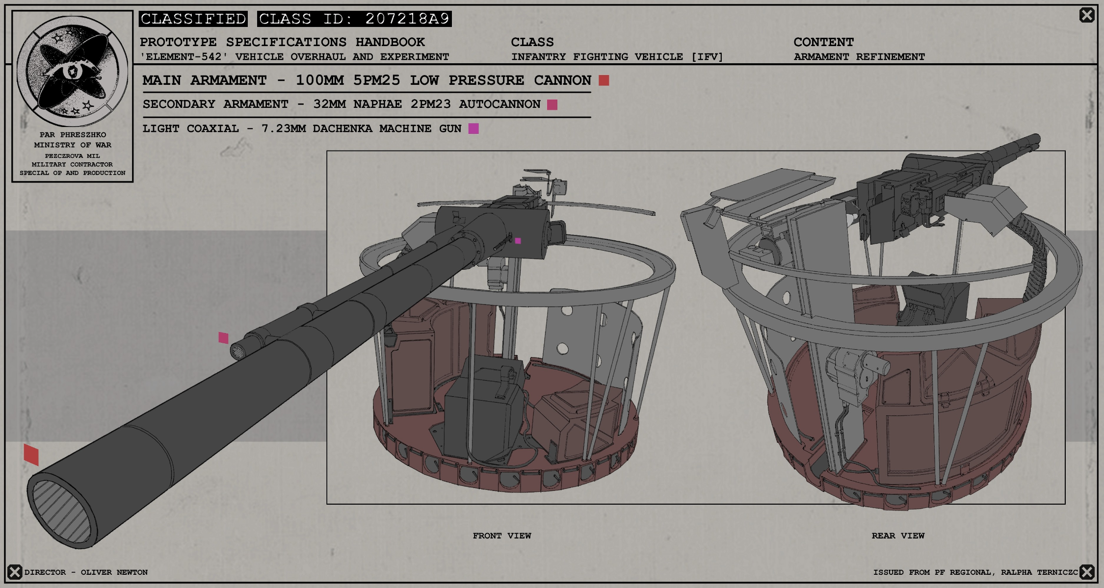 Incursion: prototype infantry fighting vehicle, portfolio item 4