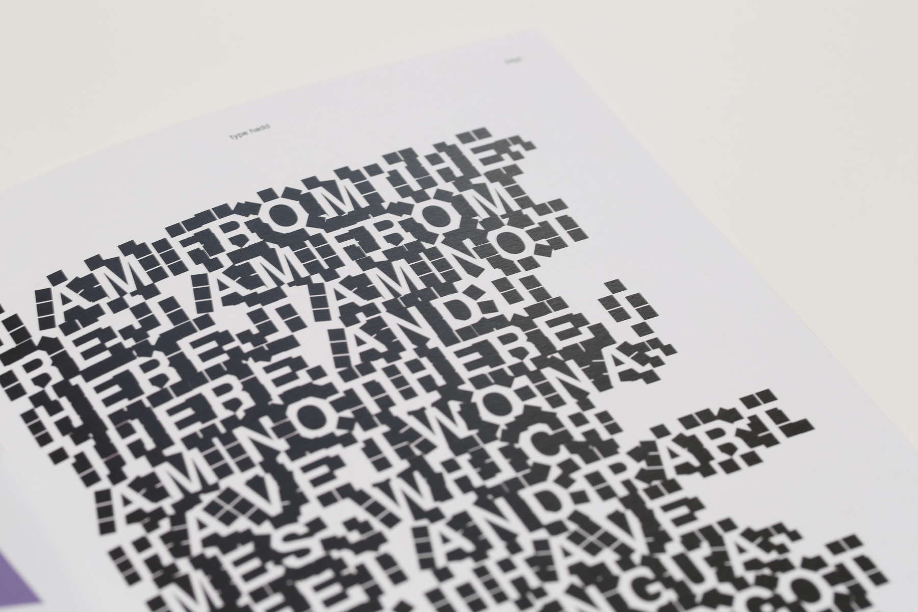 Experimental Type Design on Migration, portfolio item 17