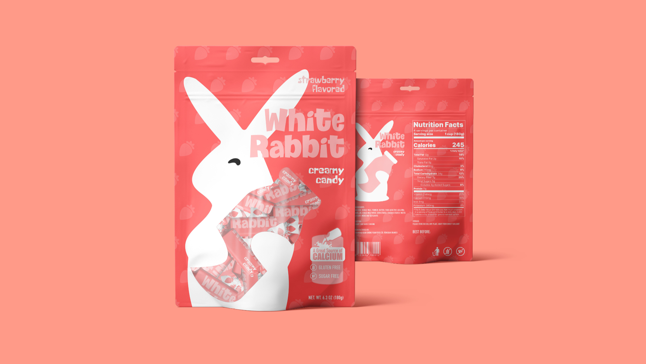 White rabbit candy package design, portfolio item 5