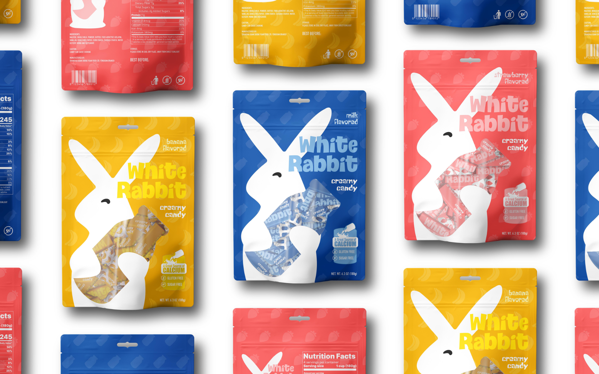 White rabbit candy package design, portfolio item 6