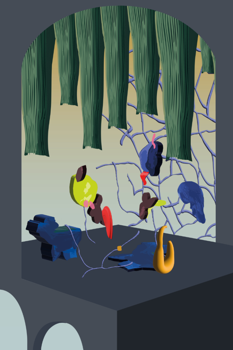 Hybrid surfaces, textile as a portal, portfolio item 3