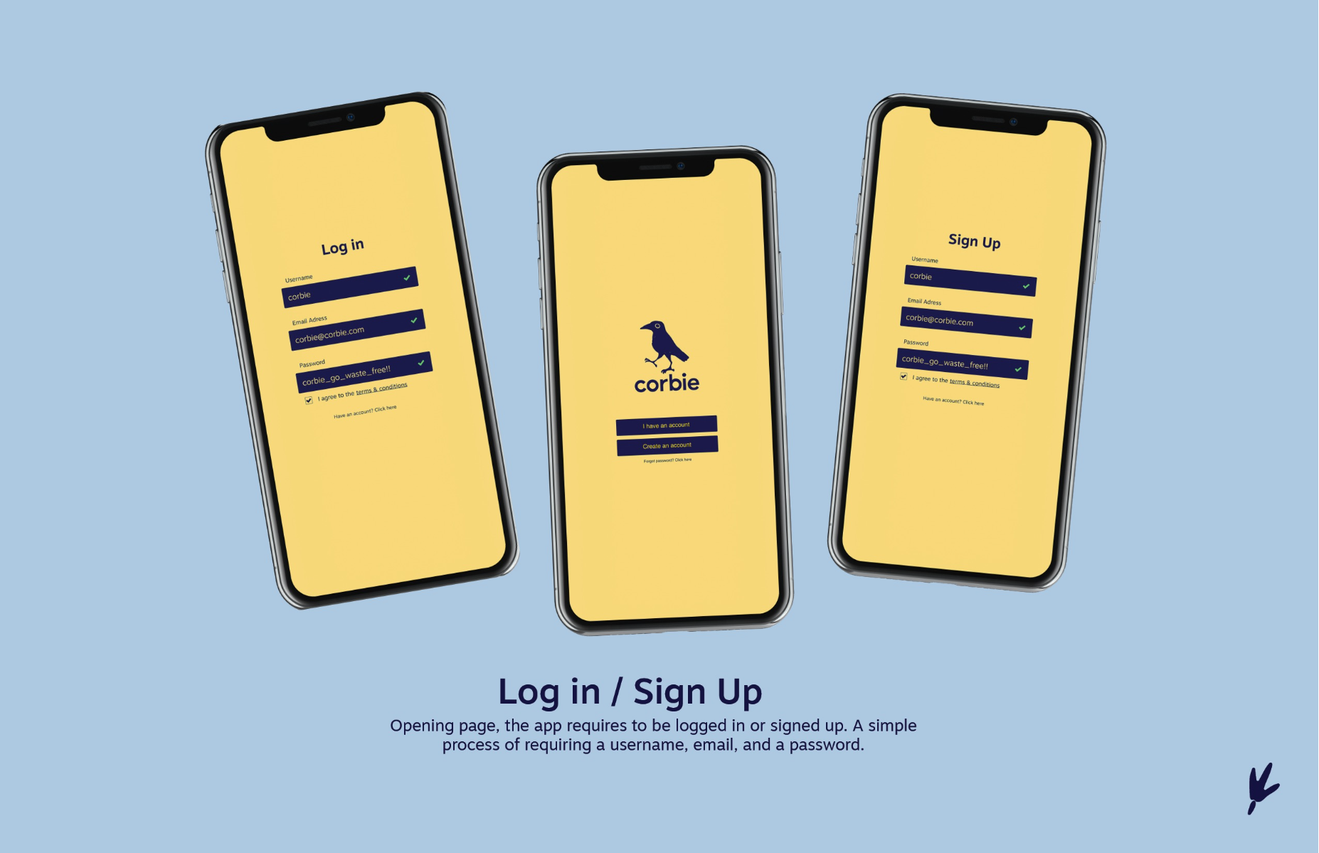 Corbie - waste free campaign app, portfolio item 8