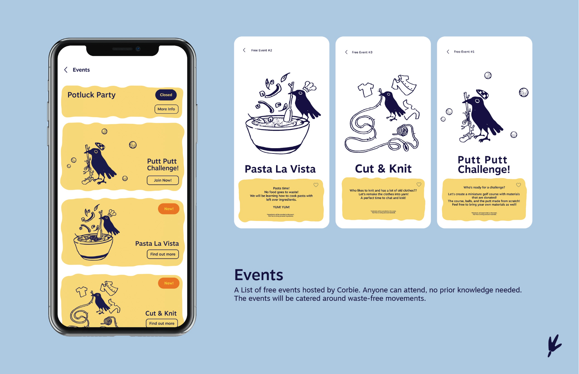 Corbie - waste free campaign app, portfolio item 12