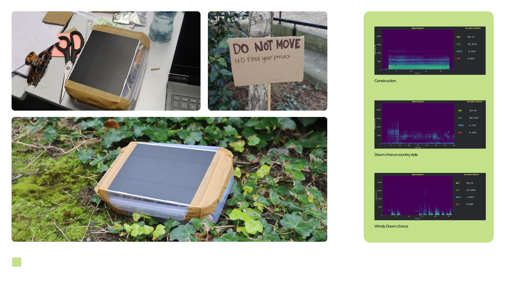 Domestic Soundscapes, portfolio item 7