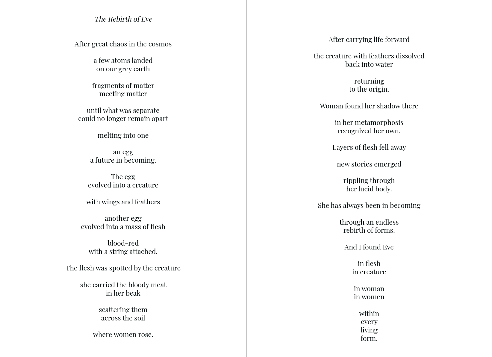 The rebirth of eve, portfolio item 14